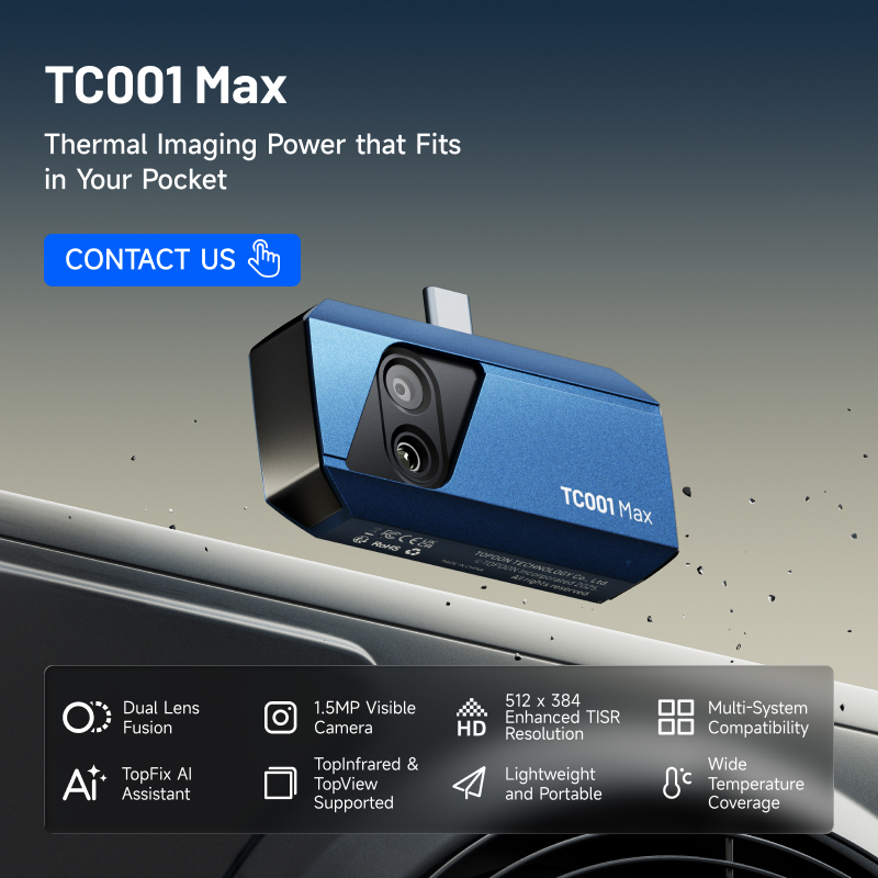 Topdon Tc001 Thermal Camera - TOPDON TC001 Max Kamera Termal Inframerah