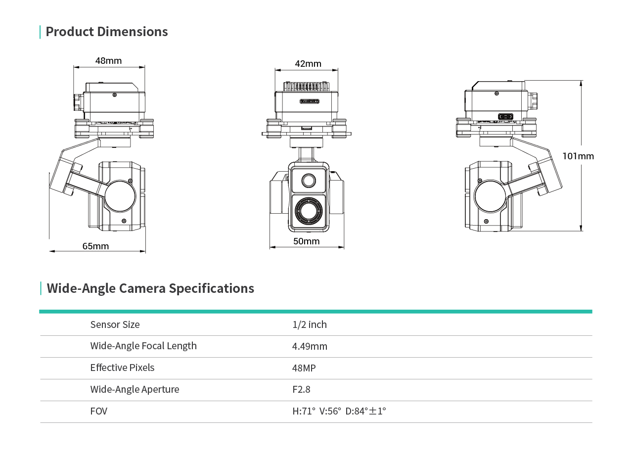 HEQUAV K8T-V3 Kamera Drone Dua - Thermal Imager Drone Gimbal ulasan dan harga