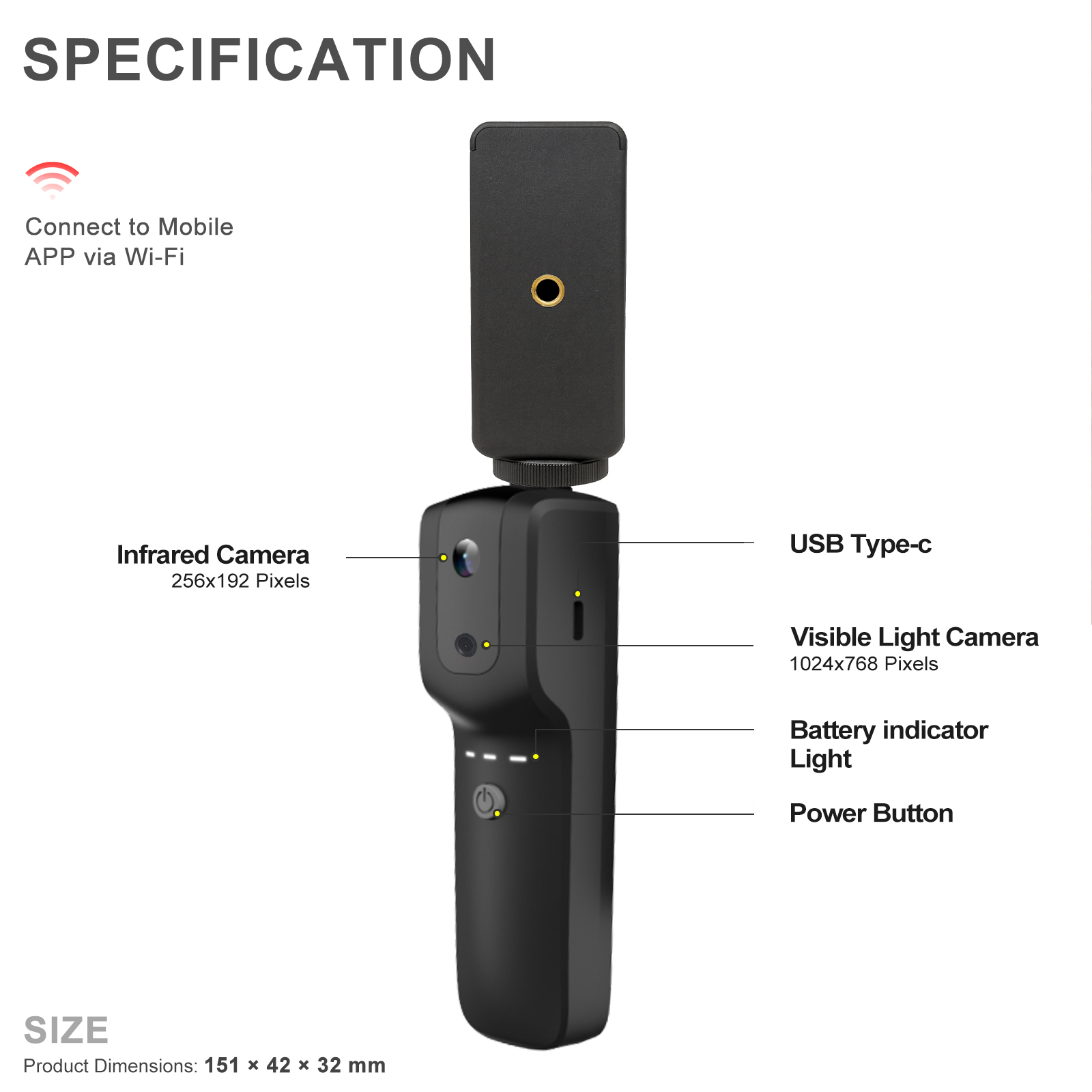 Kamera termal nirkabel portabe - Thermal Imaging Camera 256X192 ulasan dan harga