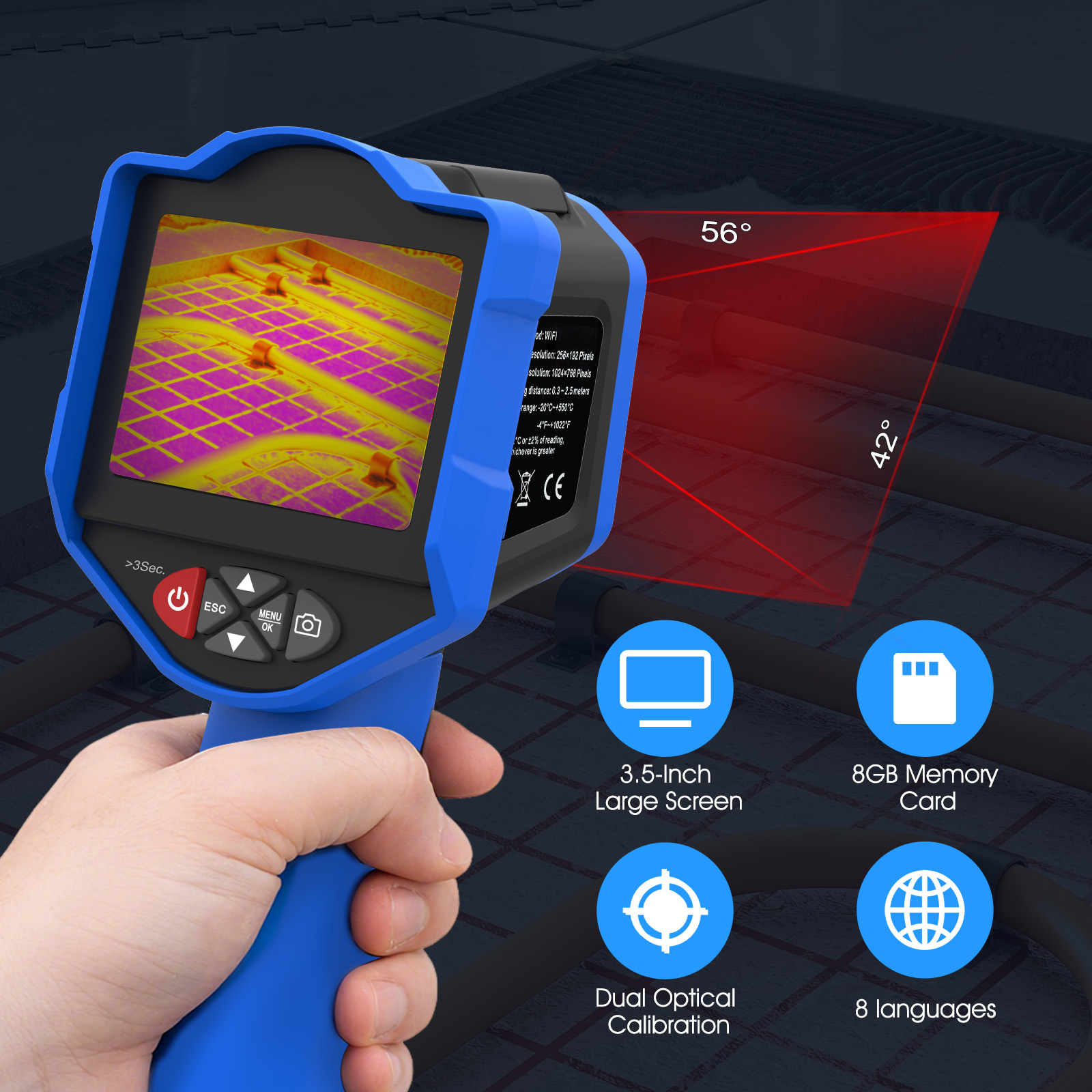 Kamera Pencitraan Termal HoldP - Thermal Imaging Camera 256X192 ulasan dan harga